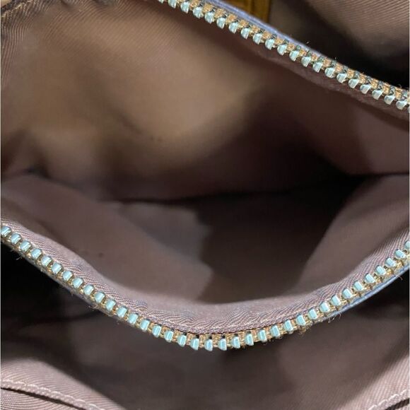 Coach Logo 2Way Carmel Leather Handbag Dual Handle Magnetic Closure - Picture 5 of 17